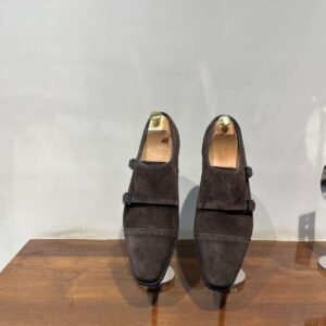 Brown Suede Double Monkstraps