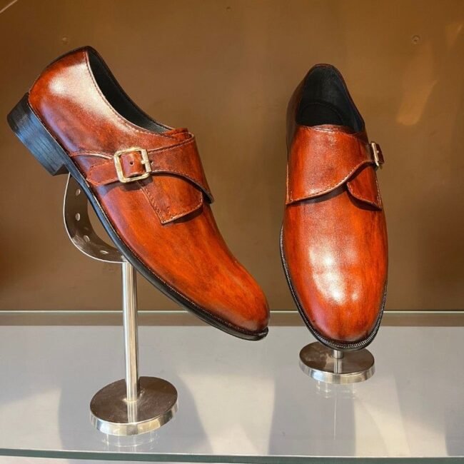 Italian-Leather-Tan-Single-Monks (3)