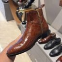 Cognac-tan-crocodile-boots