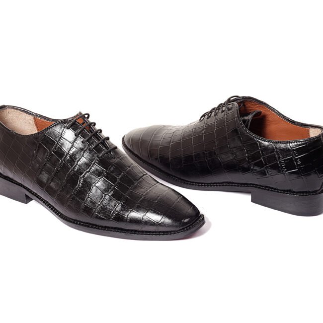 Black Croc Oxford Shoes (2)
