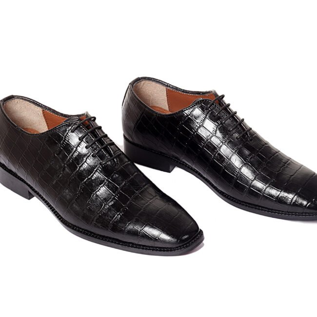 Black Croc Oxford Shoes (5)