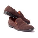 Men Bow Suede Penny Loafers (3)