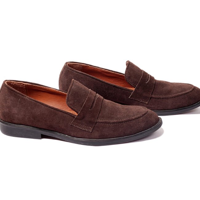 Men Bow Suede Penny Loafers Men Bow Suede Penny Loafers