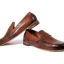 Men Textured Leather Formal Loafers (5)